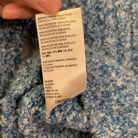 Free People Avalon cropped pull over sweater blue marine size medium - Picture 7 of 9